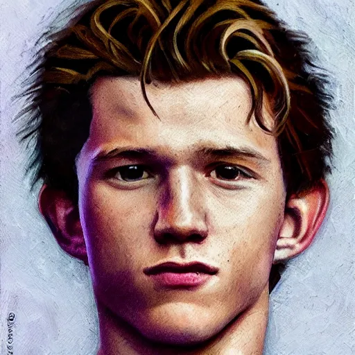 Image similar to tom holland, detailed, portrait