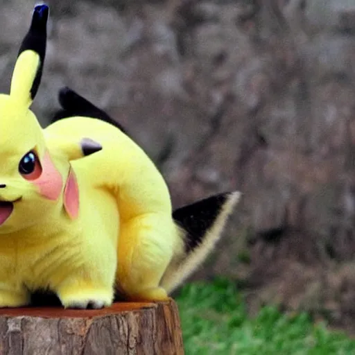 Image similar to if Pikachu were a real animal