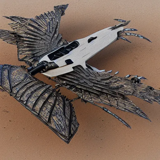 Image similar to the Shrike from hyperion in the desert, highly detailed.
