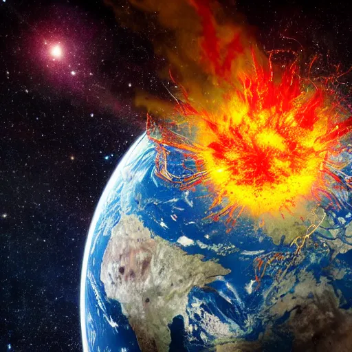 Image similar to the earth exploding