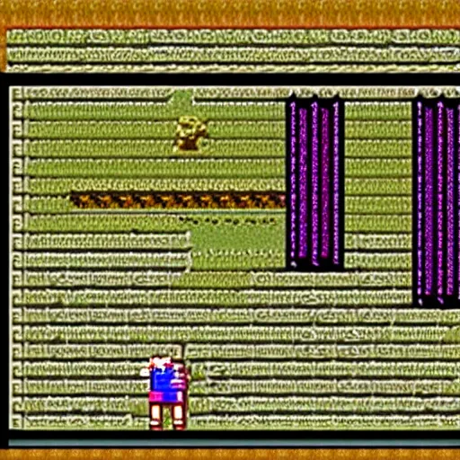 Prompt: slightly blurry and grainy photographic proof of a nes port of zelda running on the commodore 6 4.