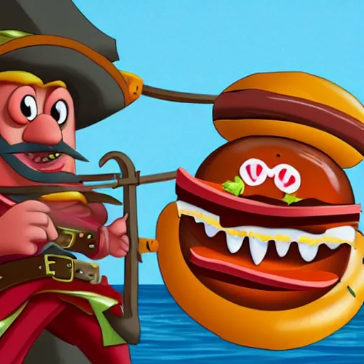 Prompt: hotdog pirate