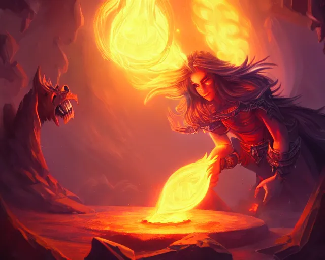 Image similar to fire spell, deep focus, d & d, fantasy, intricate, elegant, highly detailed, digital painting, artstation, concept art, matte, sharp focus, illustration, hearthstone,