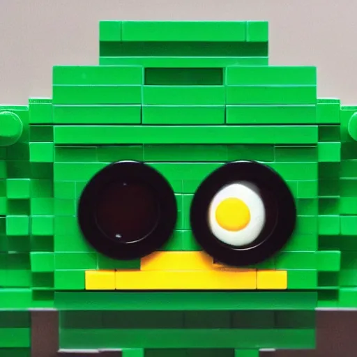 Prompt: pepe the frog lego set