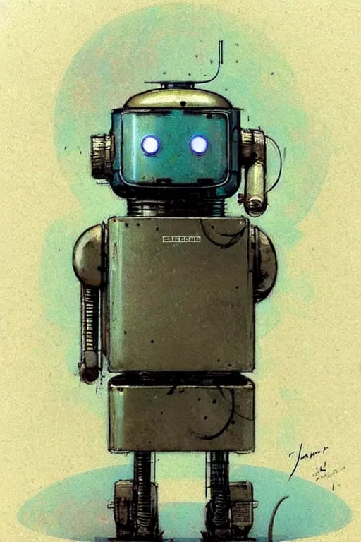 Image similar to ( ( ( ( ( 1 9 5 0 s retro future robot android servant. muted colors. ) ) ) ) ) by jean - baptiste monge!!!!!!!!!!!!!!!!!!!!!!!!!!!!!!