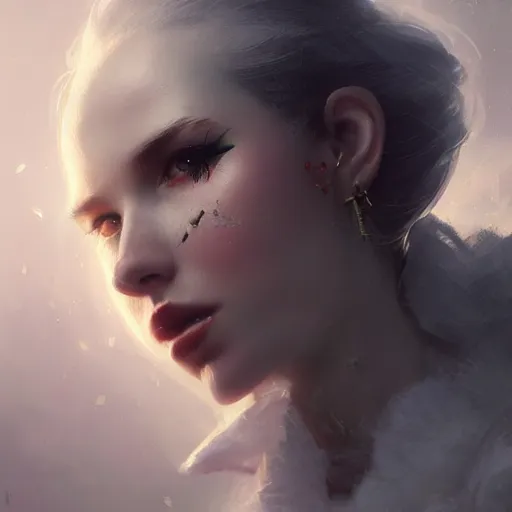 Image similar to kerli koiv as rosey rivet, character portrait, sharp, digital matte painting, art by greg rutkowski, wlop, dramatic lighting, trending on artstation