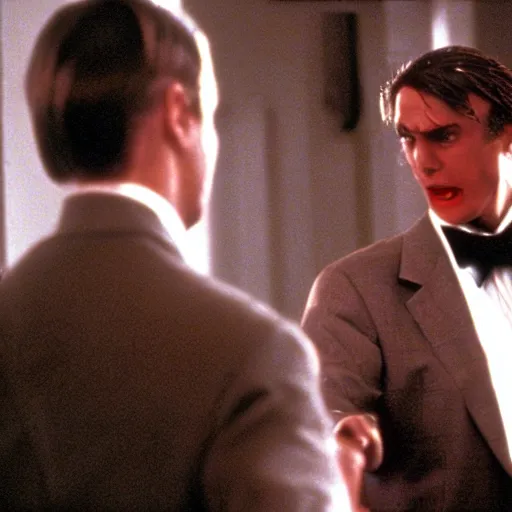 Prompt: White House character in American Psycho (1999)