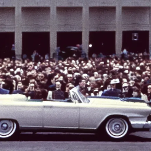 Prompt: a still of jfk november 2 2 1 9 6 3 dallas texas