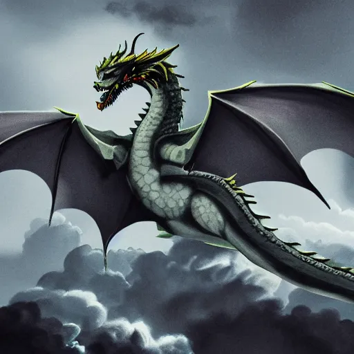 Image similar to stormclouds with dragon