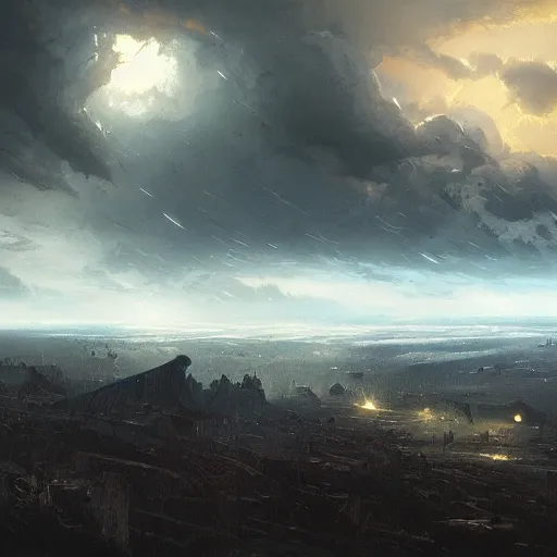 Prompt: apocalypse sky, by greg rutkowski