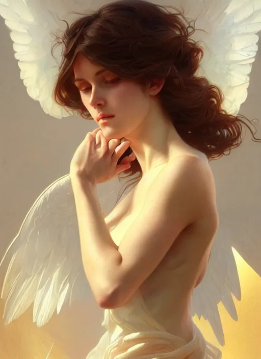 Image similar to ultra realistic illustration, handsome angel. intricate, elegant, highly detailed, digital painting, artstation, concept art, smooth, sharp focus, illustration, art by artgerm and greg rutkowski and alphonse mucha and wlop