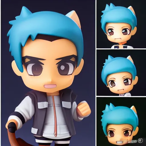 Prompt: high quality portrait flat matte painting of cute boy in the style of nendoroid and Toon naruto , flat anime style, thick painting, medium close-up