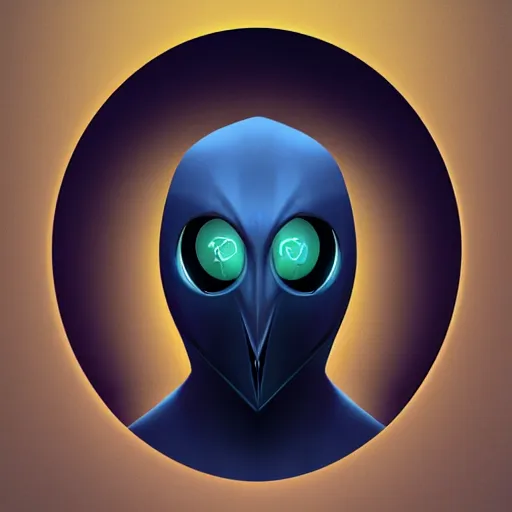 Image similar to award - winning. trending on artstation. 4 k. eerie tone. a mouthless astral figure wearing a hooded cape made of the night sky with 1 5 dark blue glowing eyes on its face and rows of teeth on its chest. full - body. portrait.