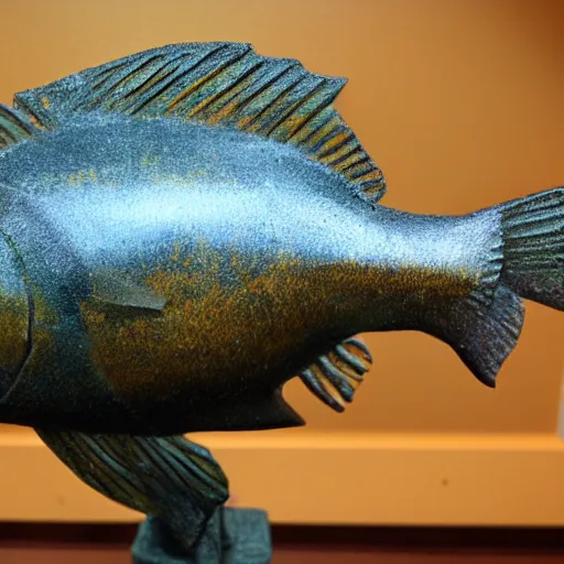 Image similar to fish, but it is a statue