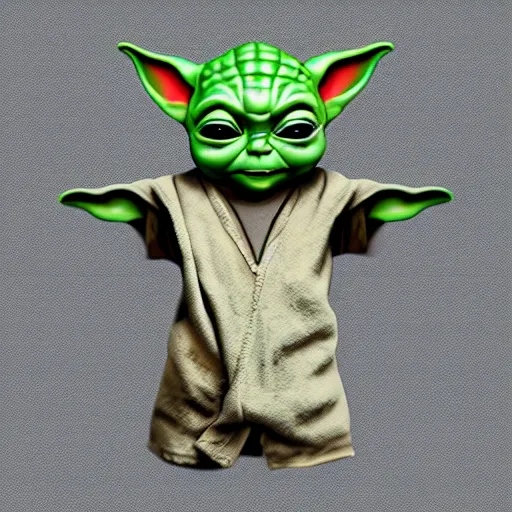 Image similar to a baby yoda print shirt, photo studio, commercial photo, artstation trend, hdr