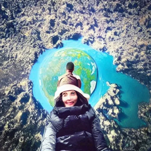 Image similar to the last selfie taken on planet earth photo,