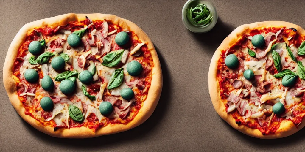 Image similar to a photo of a pizza made of playdough, photorealistic