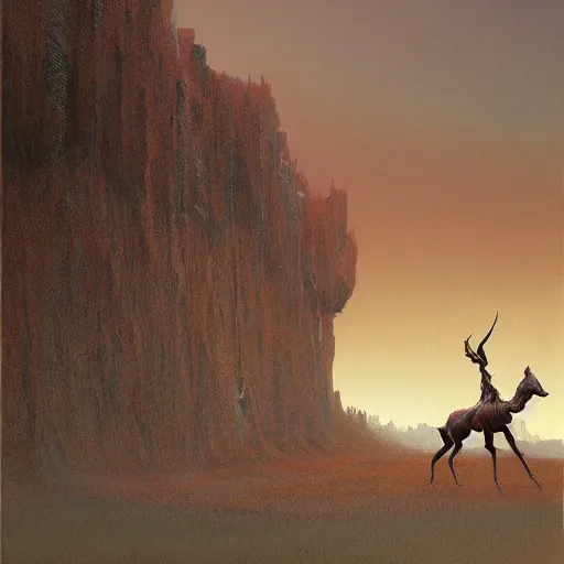 Prompt: A painting of a centaur like ant queen standing on her hind legs formian pathfinder, digital art, Wayne Barlowe Pierre Pellegrini Greg Rutkowski