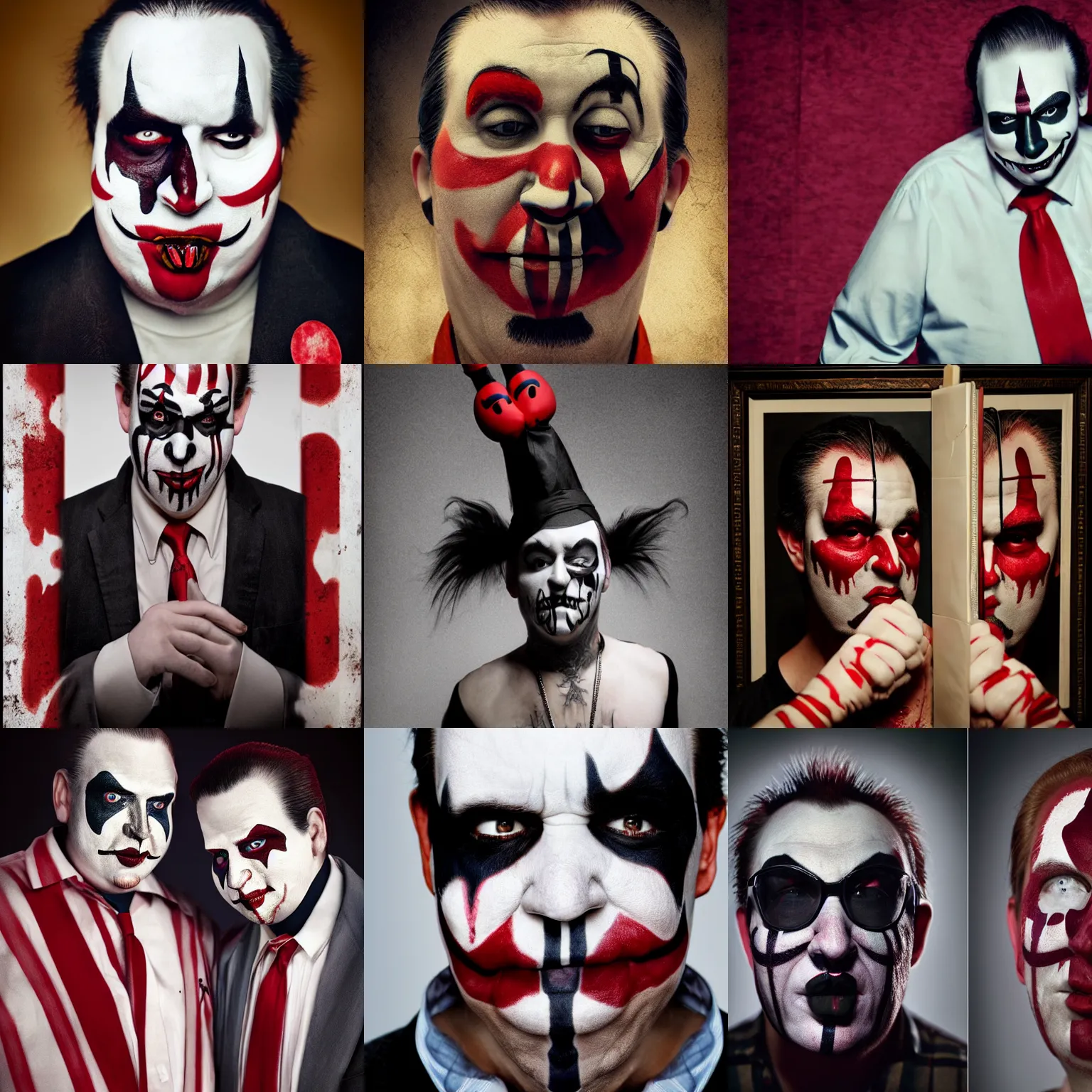 Prompt: juggalo ted cruz photograph by erwin olaf
