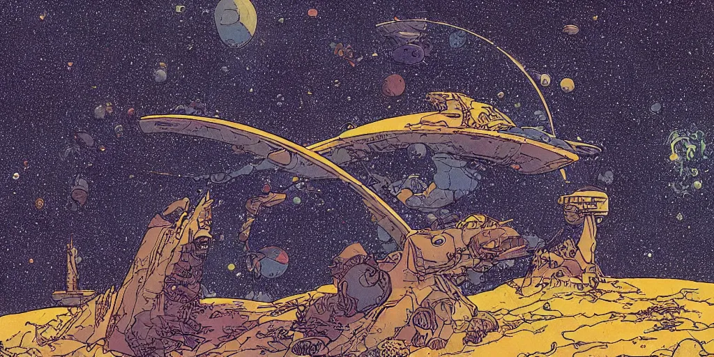 Image similar to illustration of space by moebius