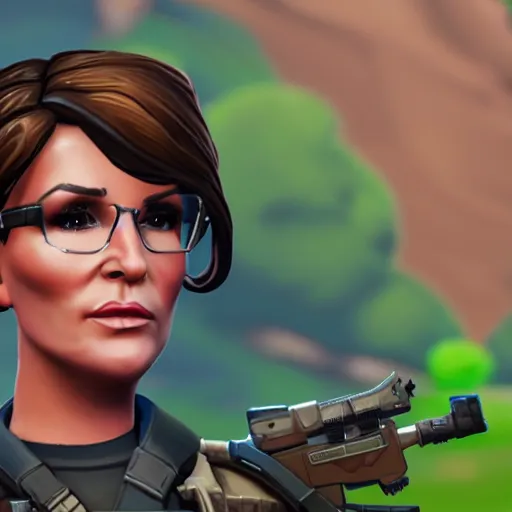 Prompt: a detailed portrait of sarah palin in fortnite, unreal engine 5 rendered, incredibly highly detailed and realistic, 8 k, sharp focus, studio quality