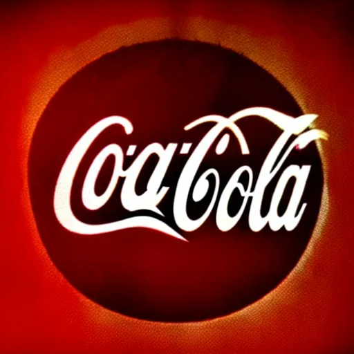 Image similar to coca cola logo carved into the full moon