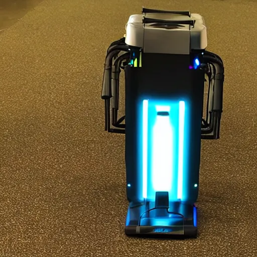 Prompt: photo of an rgb gaming jetpack