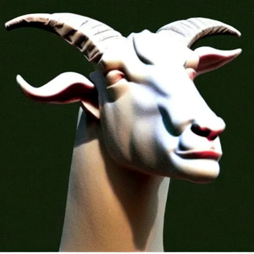 Image similar to goat head with face of vladimir putin very detailed portrait