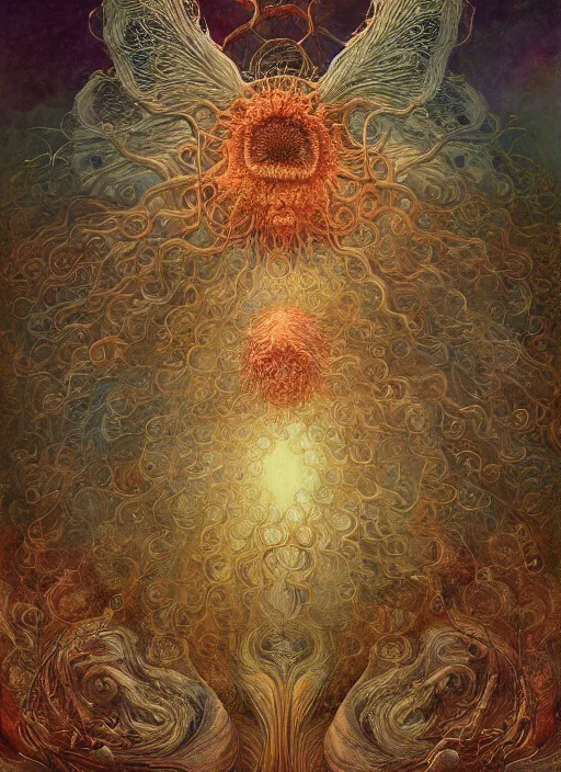 Image similar to abiogenesis, by ernst haeckel and agostino arrivabene and robert hooke and joaquin sorolla, vivid colours, intricate, elegant, extremely higly detailed, digital painting, artstation, concept art, photoshop, krita, smooth, sharp focus, full body focus, illustration, digital painting