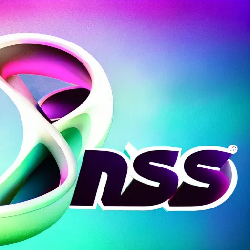 Image similar to 3 d torus logo, pixar style black and purple