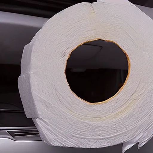 Image similar to half car half toilet paper