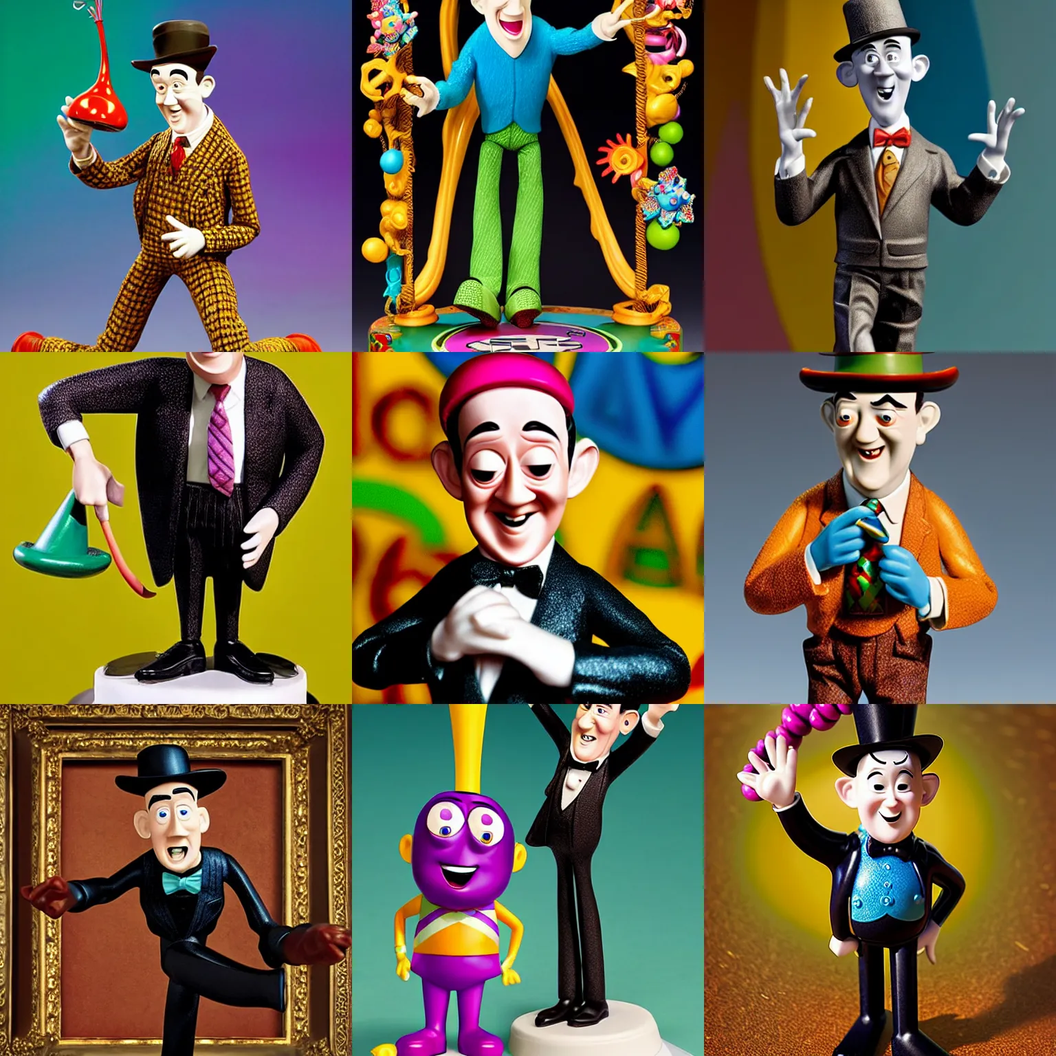 Prompt: Stan Laurel as a Pixar figurine, vibrant, hyperrealistic, Maximalism, mystical, ornate, Intricate