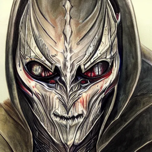 Prompt: painted self portrait of Sauron, realistic, sketch, hyperdetailed, by Anna Bregman