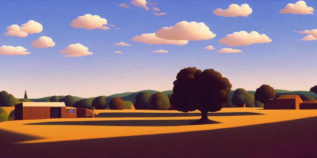 Image similar to pals, blue sky, summer evening, kenton nelson