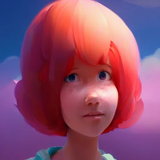 Image similar to painted portrait of a strawberry shortcake, fantastically pastel colors, octane render, matte painting concept art, official fanart behance hd artstation by jesper elsing, by rhads and makoto shinkai and lois van baarle and ilya kuvshinov and rossdraws