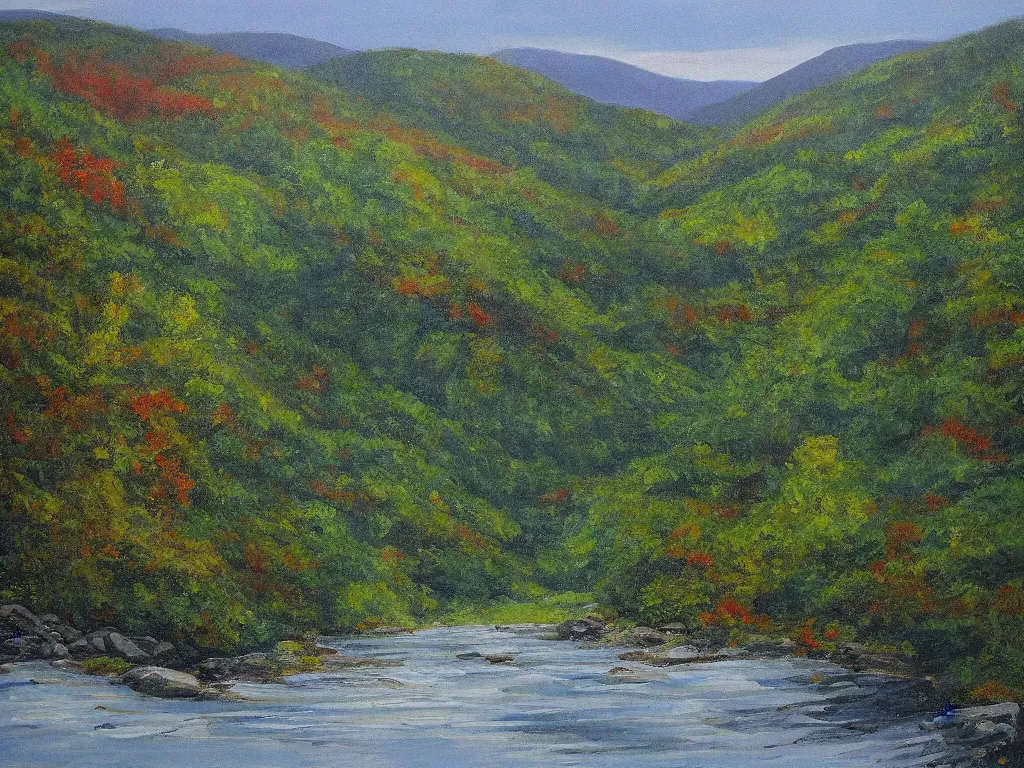 Image similar to appalachian mountains of the laurentians, by hong ling