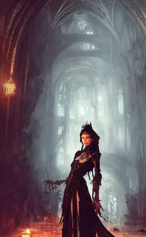 Image similar to Alchemy Imperial Princess knight gothic girl, volumetric lighting, digital painting, highly detailed, artstation, sharp focus, illustration, concept art, ruan jia, steve mccurry, amazing composition, fractal flame, gothic arch frame