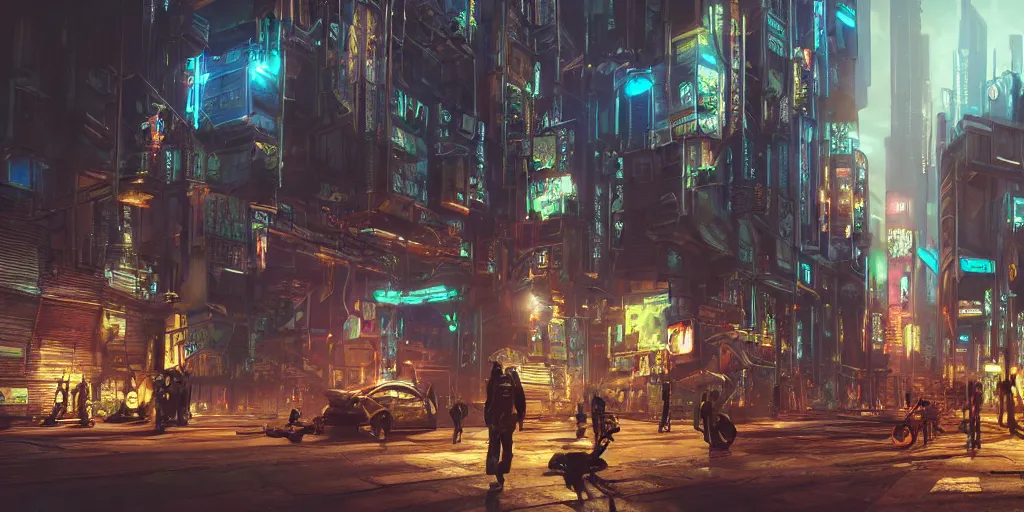 Image similar to wide shot, photorealistic art of a cyberpunk punk and steampunk city concept, dynamic lighting, hyper realistic, cinematic, realism