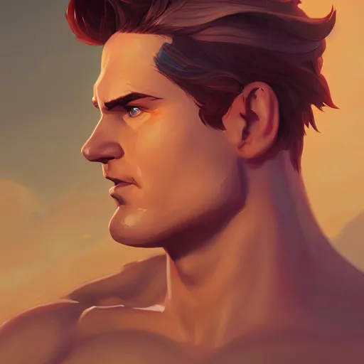 Prompt: Portrait of Achilles, the legendary greek demigod, mattepainting concept Blizzard pixar maya engine on stylized background splash comics global illumination lighting artstation lois van baarle, ilya kuvshinov, rossdraws