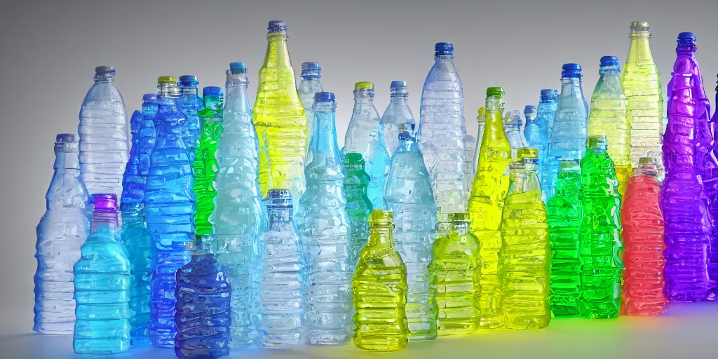 Prompt: a product picture of hundreds of water bottles, photographic filter, unreal engine 5, realistic, hyperdetailed, 8 k, cinematic, volumetric lighting, very realistic effect, hd, hdr, 4 k, sharp focus, octane render, ultra detailed, high resolution, trending on artstation in the style of albert dros glowing rich colors powerful imagery