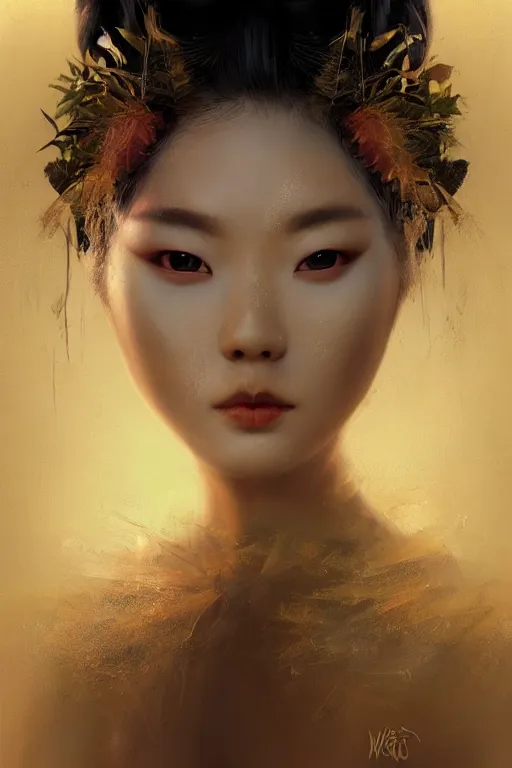 Image similar to stunningly beautiful, drunken geisha prima ballerina in jungle, symmetrical face, golden hour, smooth, focus, highly detailed, hyper realistic, dramatic lighting, elegant, intricate, concept art, art by wlop, mars ravelo, greg rutowski, artstation