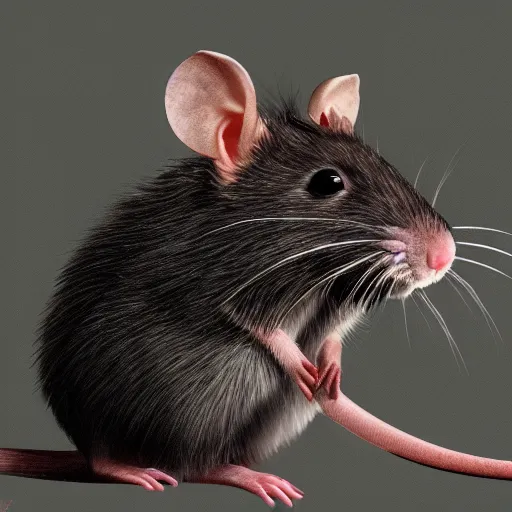 Image similar to portrait of a rat with swag, ultra hd, ultra realistic