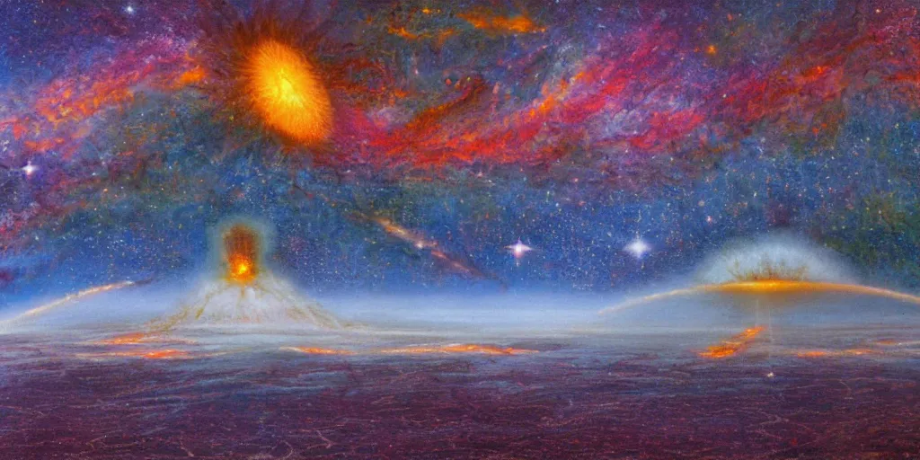 Prompt: a nuclear explosion of cosmic energy landscape