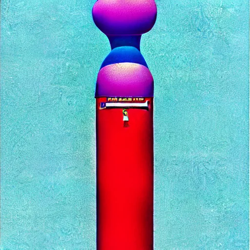 Image similar to propane cylinder by shusei nagaoka, kaws, david rudnick, airbrush on canvas, pastell colours, cell shaded, 8 k