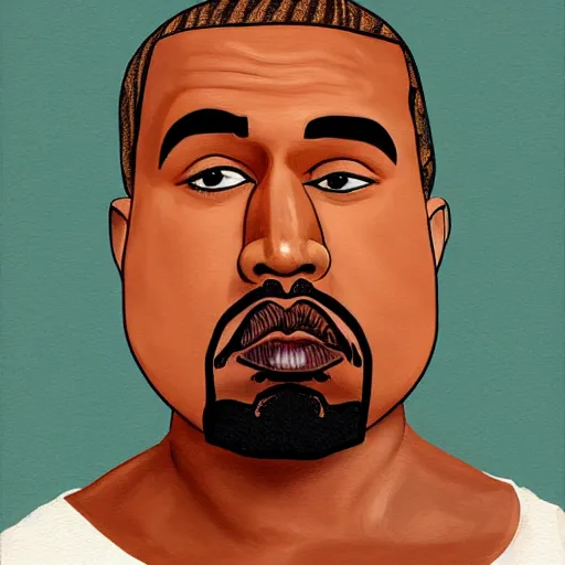 Prompt: kanye west as a disney character, a portrait painting