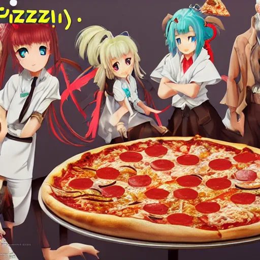 Image similar to pizza with aspirin toppings, anime fantasy illustration by tomoyuki yamasaki, kyoto studio, madhouse, ufotable, square enix, cinematic lighting, trending on artstation