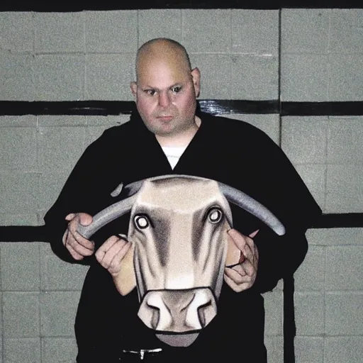 Image similar to inmate with bull head