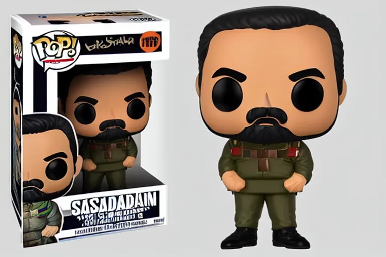 Image similar to saddam hussein funko pop