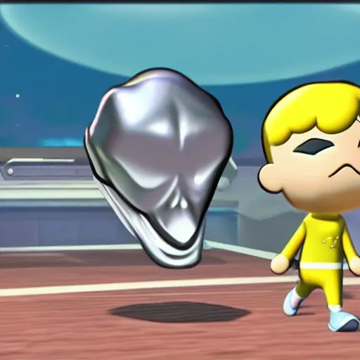 Image similar to silver surfer from Animal Crossing
