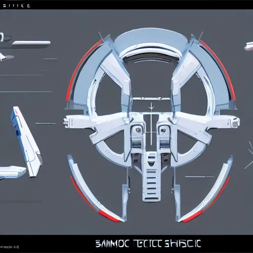 Prompt: painting of a scifi tech hardsurface, symmetric form exploration, big medium small, artstation, concept art